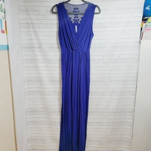 GILLI ROYAL BLUE MAXI, W CROCHET BACK DETAIL SZ MEDIUM - Picture 1 of 8